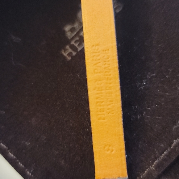 Rare! Hermes Chamonix Kelly Bracelet S Gold Black Leather Velvet Pouch - Picture 8 of 12